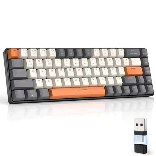 Ajazz AK33 – 75% Tri-Mode Wireless Mechanical Keyboard (84 Keys, Hot-Swappable)