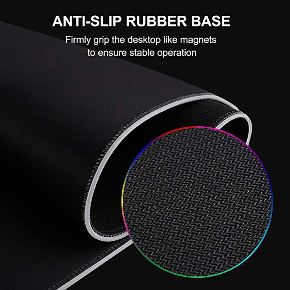 RGB Luminous Gaming Mouse Pad – Detachable USB & Pro Glide Surface