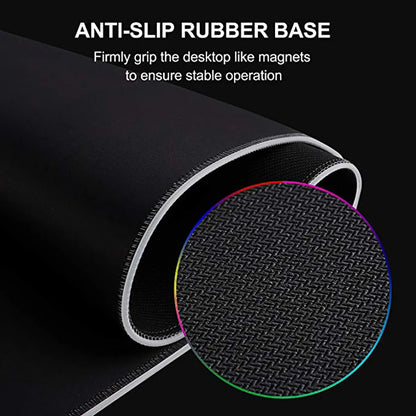 RGB Luminous Gaming Mouse Pad – Detachable USB & Pro Glide Surface