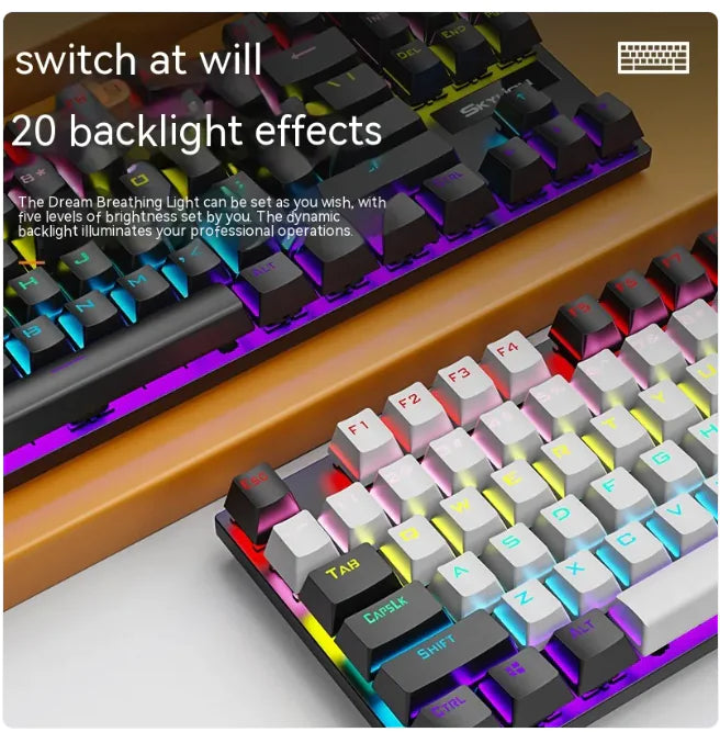 Siyoteam SY-TK87 Tenkeyless Mechanical RGB Gaming Keyboard