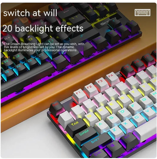 Siyoteam SY-TK87 Tenkeyless Mechanical RGB Gaming Keyboard