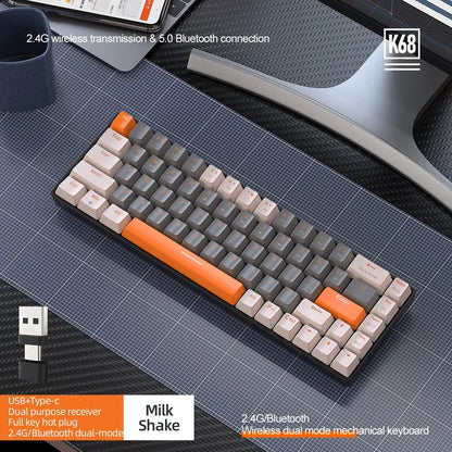 Ajazz AK33 – 75% Tri-Mode Wireless Mechanical Keyboard (84 Keys, Hot-Swappable)