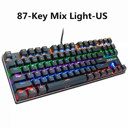 ZUOYA AK33 RGB – 87-Key Compact Mechanical Gaming Keyboard (ENG/RU Layout)