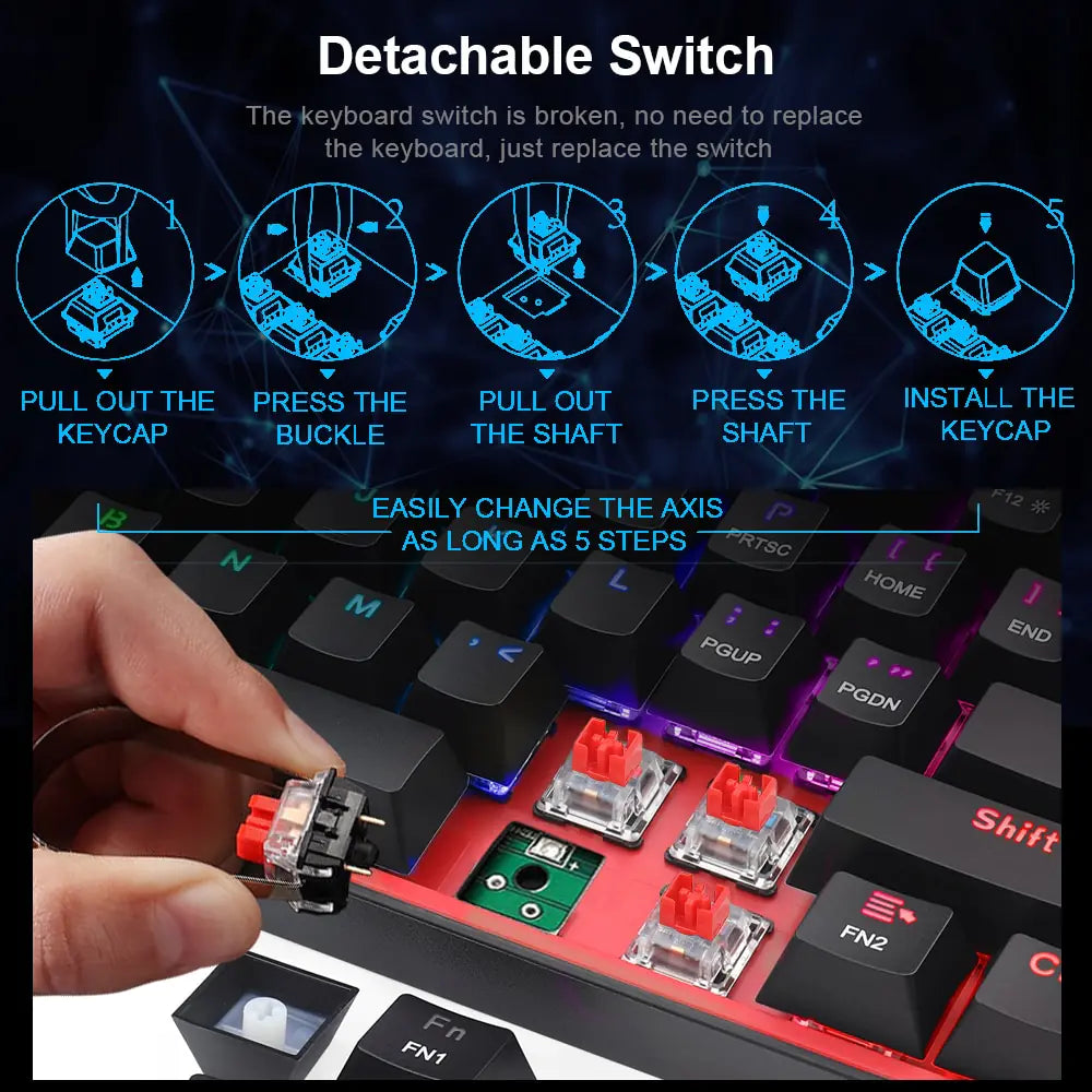 Redragon K617 Fizz – 60% RGB Mechanical Gaming Keyboard - OUT OF STOCK