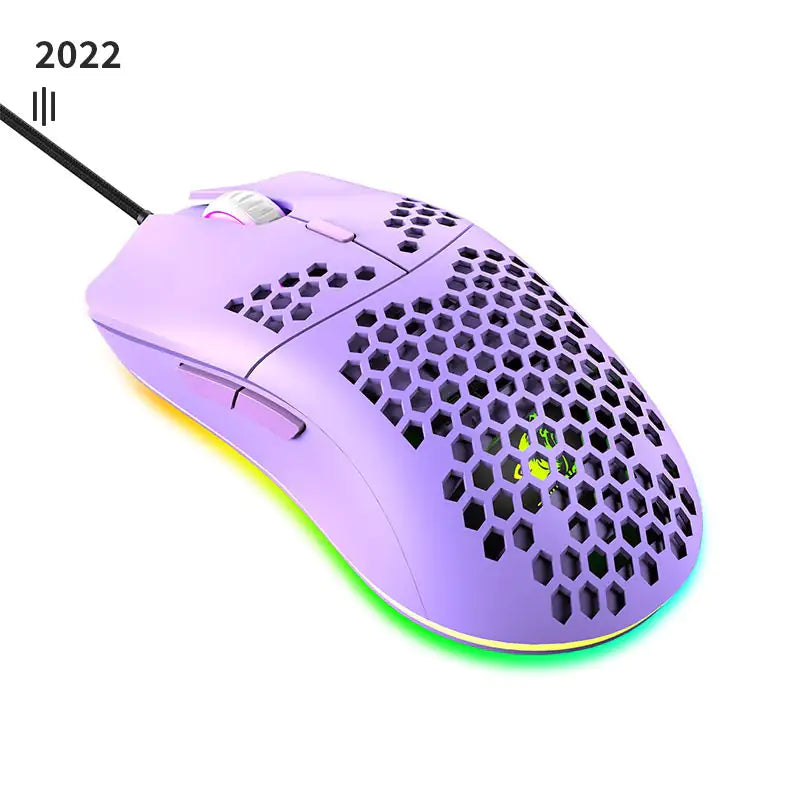 Delux M800 – Ultralight RGB Honeycomb Gaming Mouse (Wired, 16K DPI, 6 Buttons)