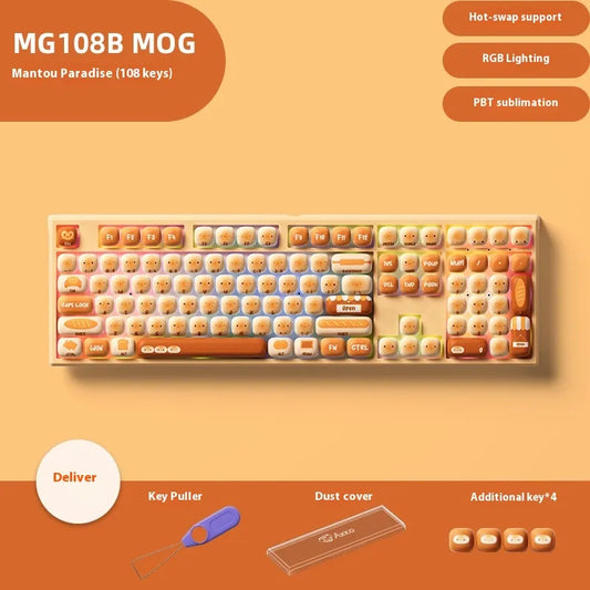 Akko MG108B MOG – 108-Key RGB Mechanical Keyboard with Custom PBT Keycaps