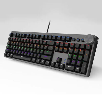 AUKEY KM-G15 – Full-Size RGB Mechanical Gaming Keyboard with Volume Knob (Blue Switches)