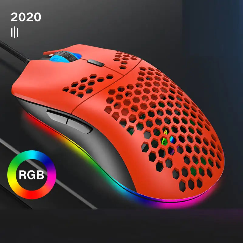 Delux M800 – Ultralight RGB Honeycomb Gaming Mouse (Wired, 16K DPI, 6 Buttons)