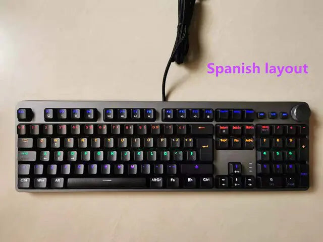 AUKEY KM-G15 – Full-Size RGB Mechanical Gaming Keyboard with Volume Knob (Blue Switches)