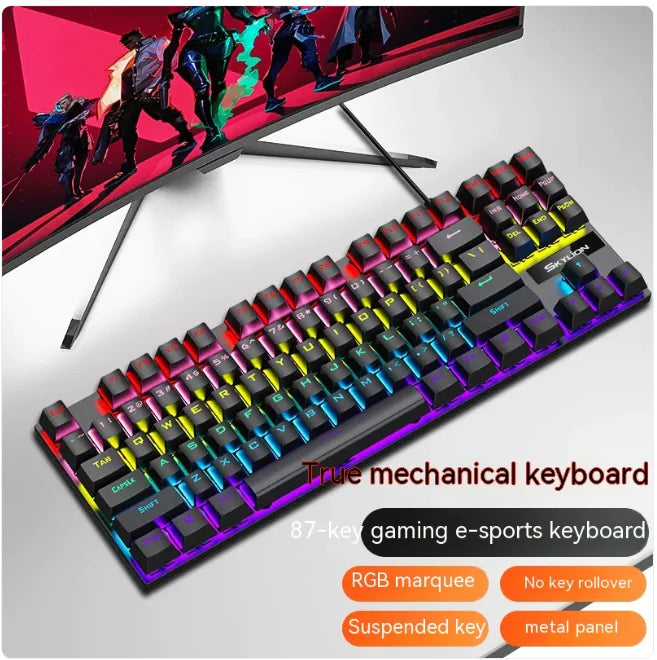Siyoteam SY-TK87 Tenkeyless Mechanical RGB Gaming Keyboard