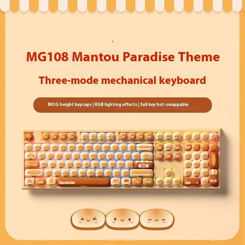 Akko MG108B MOG – 108-Key RGB Mechanical Keyboard with Custom PBT Keycaps