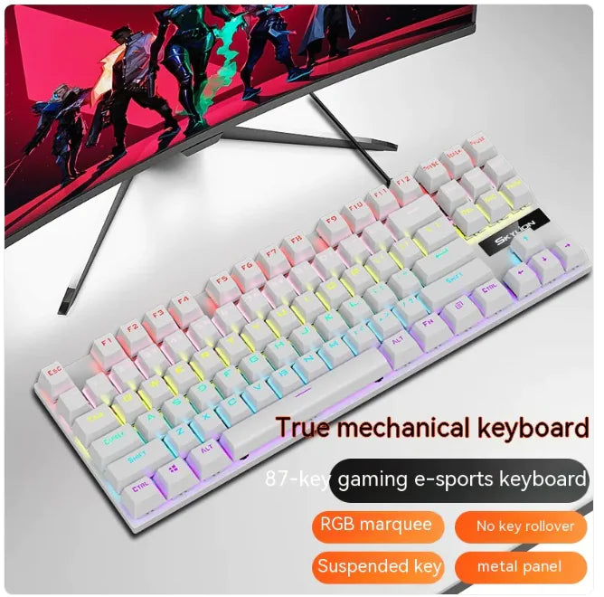 Siyoteam SY-TK87 Tenkeyless Mechanical RGB Gaming Keyboard