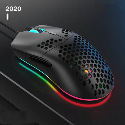Delux M800 – Ultralight RGB Honeycomb Gaming Mouse (Wired, 16K DPI, 6 Buttons)