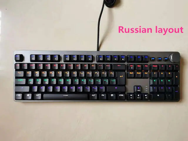 AUKEY KM-G15 – Full-Size RGB Mechanical Gaming Keyboard with Volume Knob (Blue Switches)
