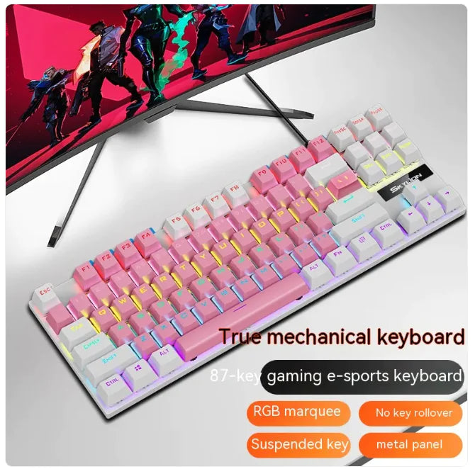 Siyoteam SY-TK87 Tenkeyless Mechanical RGB Gaming Keyboard
