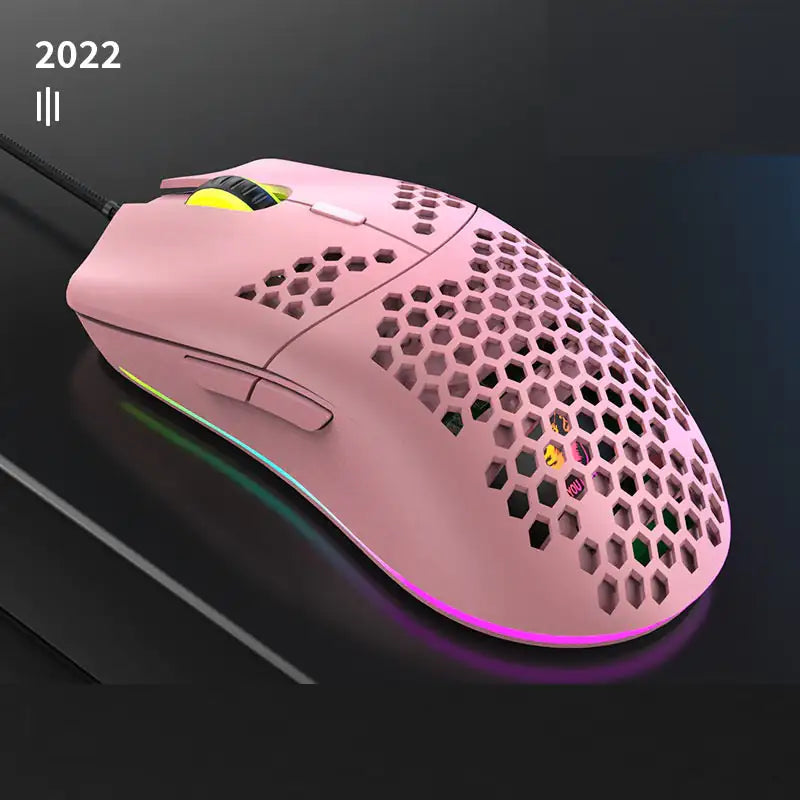 Delux M800 – Ultralight RGB Honeycomb Gaming Mouse (Wired, 16K DPI, 6 Buttons)