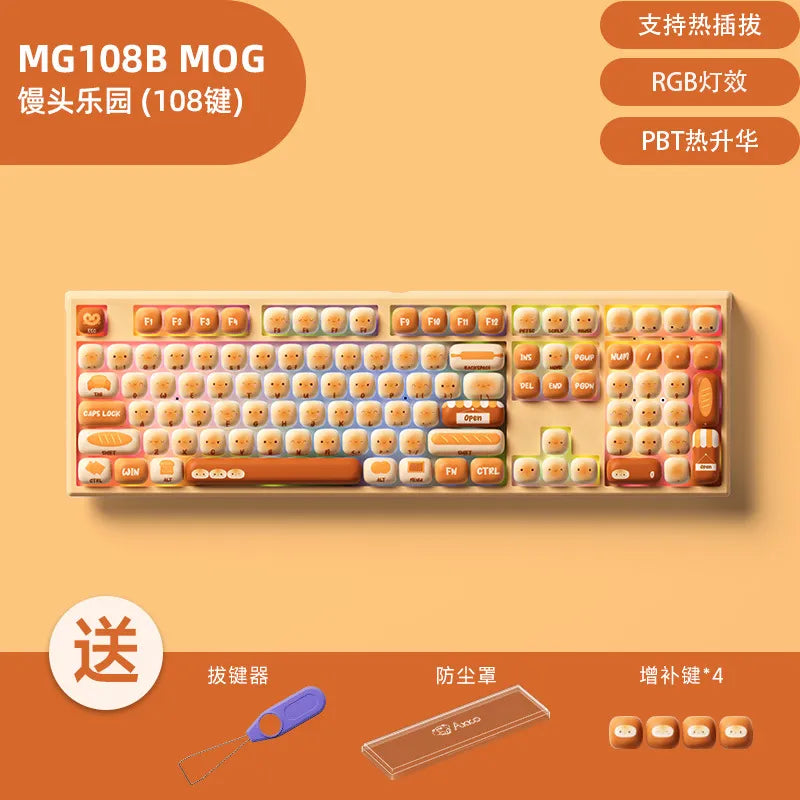 Akko MG108B MOG – 108-Key RGB Mechanical Keyboard with Custom PBT Keycaps
