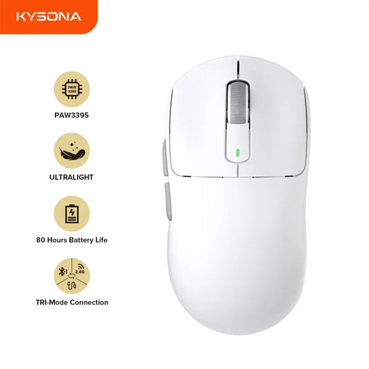 Kysona WM001 – Wireless Gaming Mouse with Silent Click & RGB Lighting